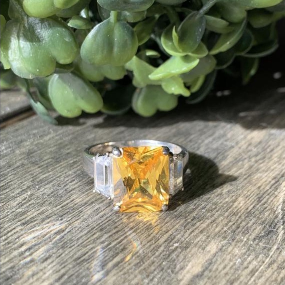 Canary CZ Ring